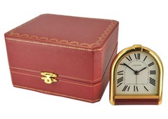 Cartier Paris, sveglia al quarzo Romane Pendulette placcata in oro 18ct.