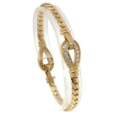Cartier Paris 18K Bracelet Diamonds Vintage Yellow Gold