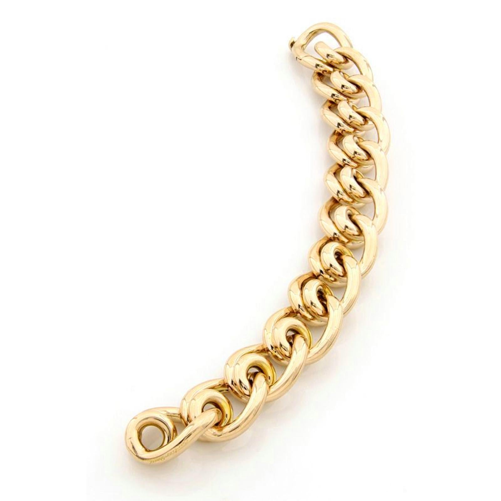 18KT Yellow Gold Link Bracelet; Cartier, Paris; Ca1950