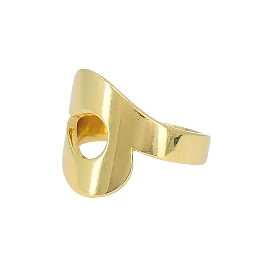 Cartier Paris 18k Gold Modernist Ring For Sale 1