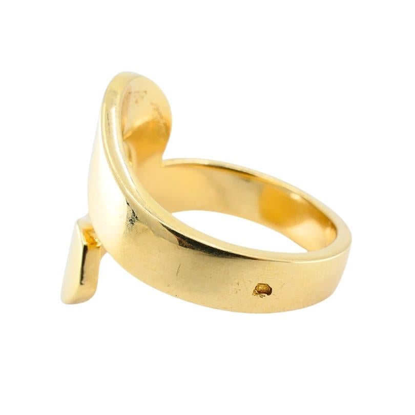 Cartier Paris 18k Gold Modernist Ring For Sale 2