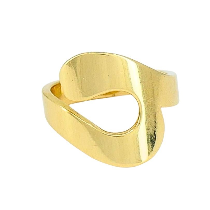 Cartier Paris 18k Gold Modernist Ring For Sale 3