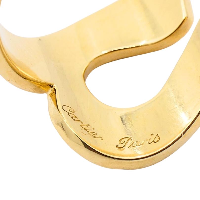 Cartier Paris 18k Gold Modernist Ring For Sale 5