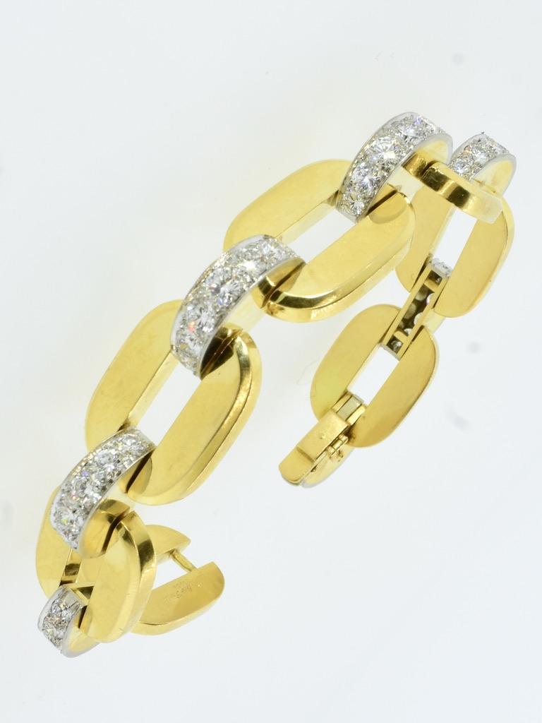 Cartier Paris 18K, Platinum and Diamond Bracelet, c. 1938. For Sale 10
