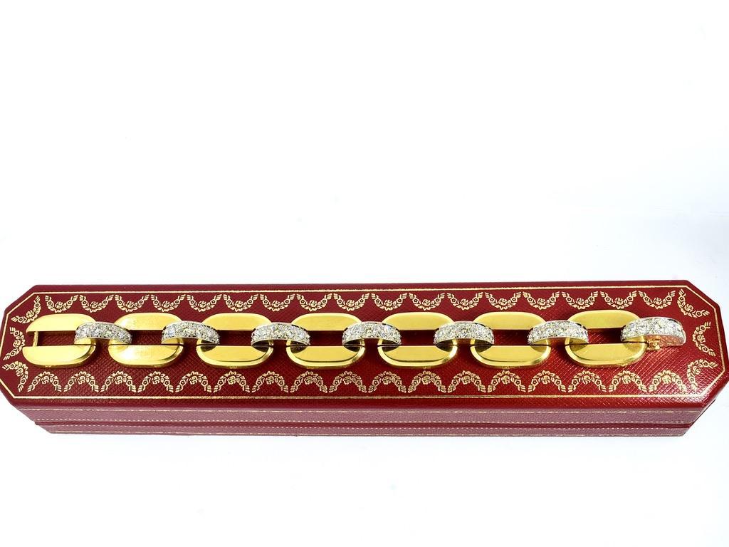 Cartier Paris 18K, Platinum and Diamond Bracelet, c. 1938. For Sale 7