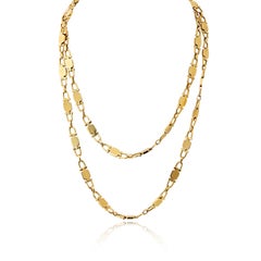 Cartier Paris 18K Yellow Gold 32 Inches, Georges L'enfant Makers Mark, Chain