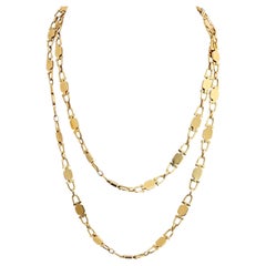 Cartier Paris 18K Yellow Gold 33 Inches, Georges L'enfant Makers Mark, Chain