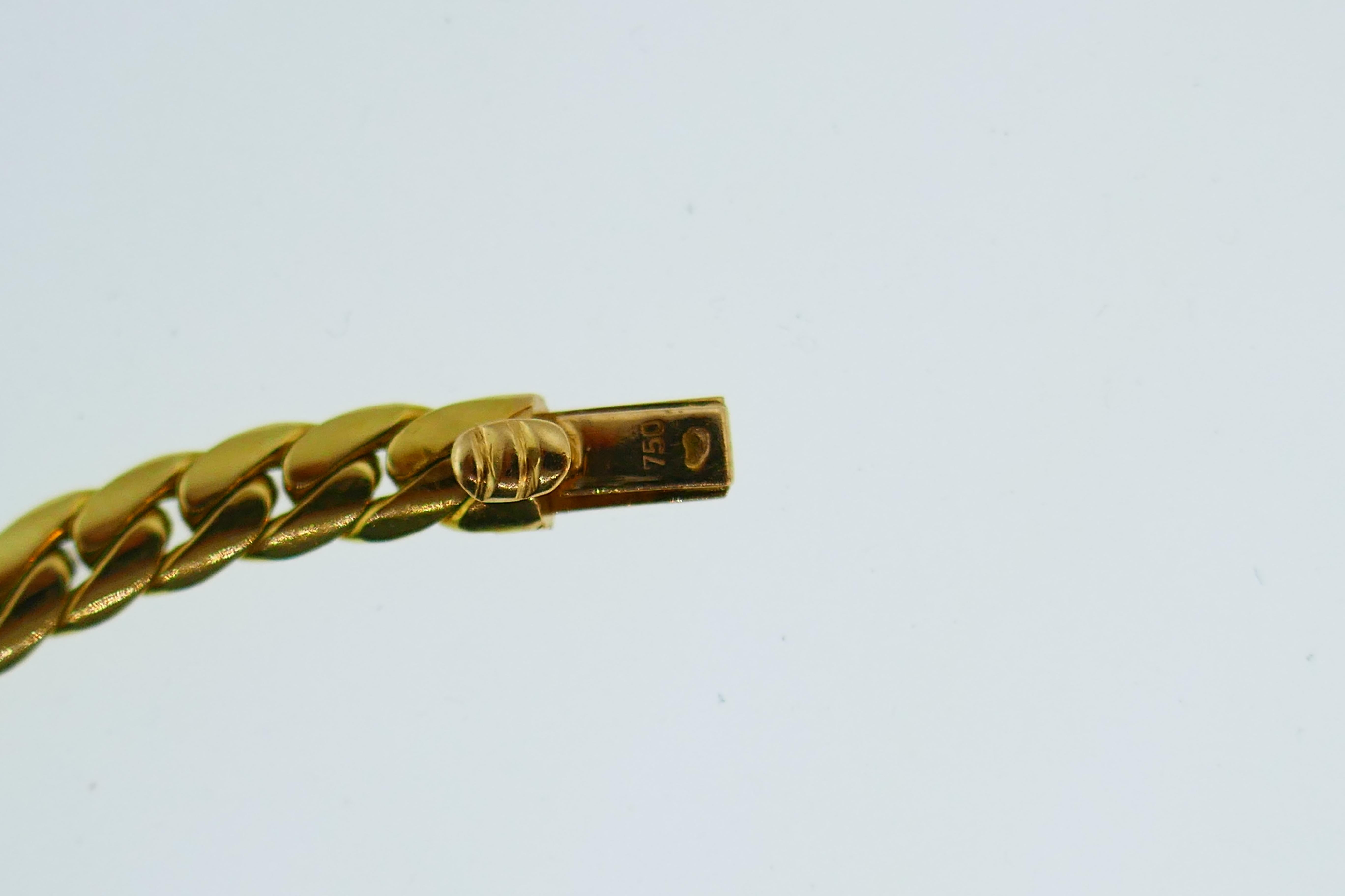 Round Cut Cartier Paris 18 Karat Yellow Gold & Diamond Choker Necklace, circa 1980s