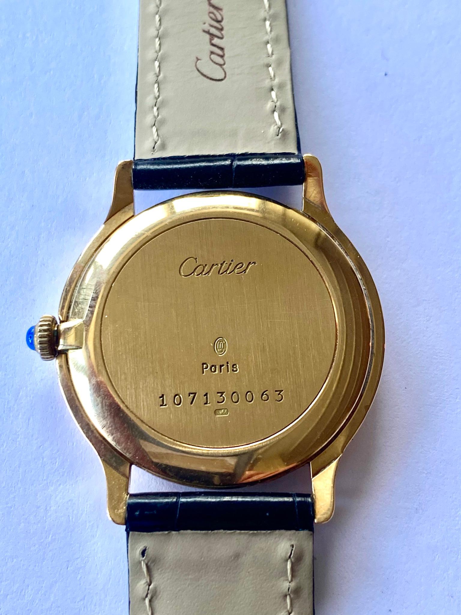 Cartier Paris, 18 Karat Gold, Model: Riviera, Handwinding Movement, circa 1975 In Excellent Condition In Heerlen, NL