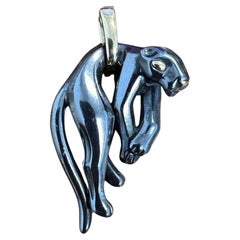 CARTIER PARIS Pendentif PANTHERE COLLECTION en or jaune et argent 18k Vintage
