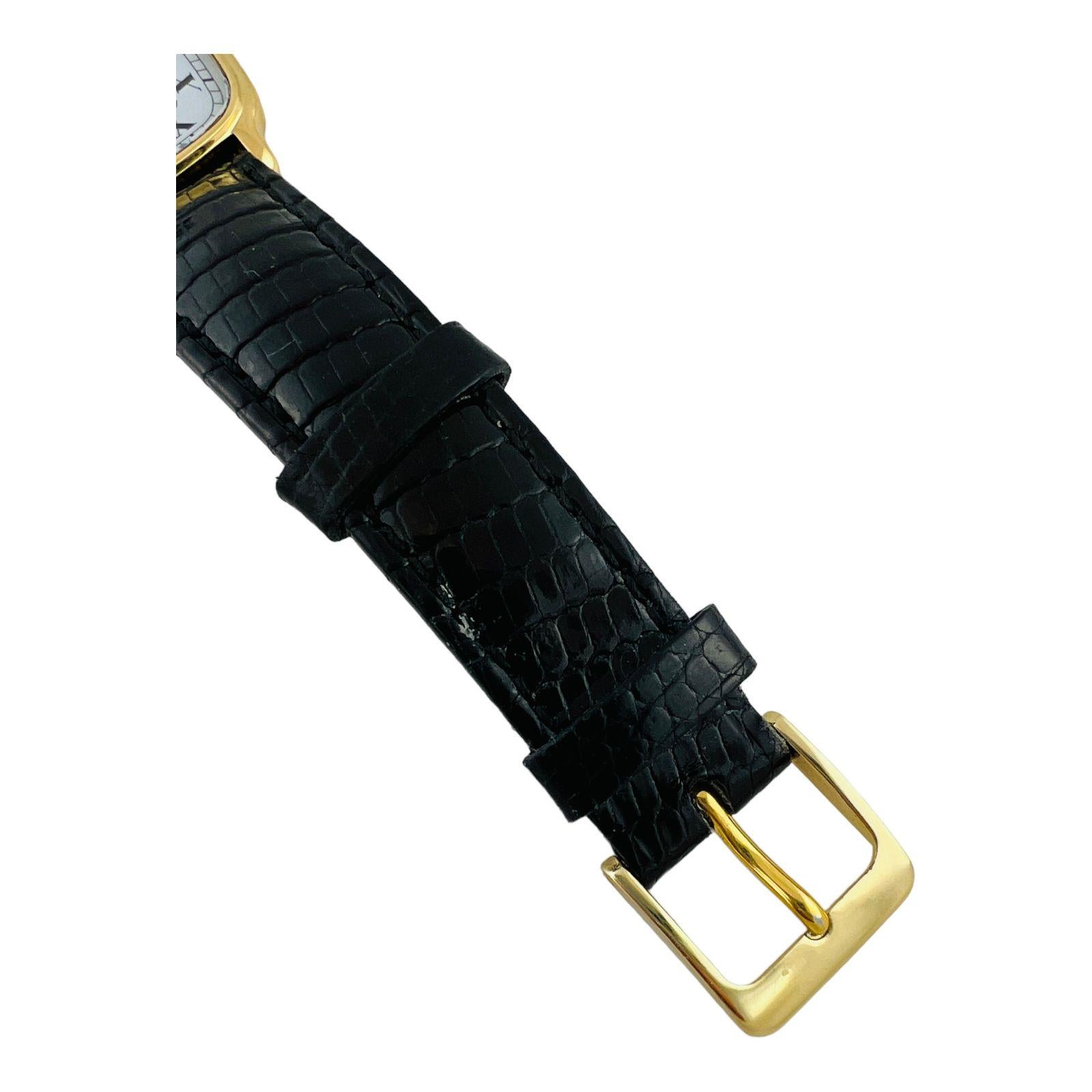 Cartier Paris Montre en or jaune 18 carats avec cadran romain blanc 6