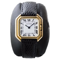 Cartier Paris 18Kt Solid Gold Ceinture Ladies Watch circa 1980's Hallmarked