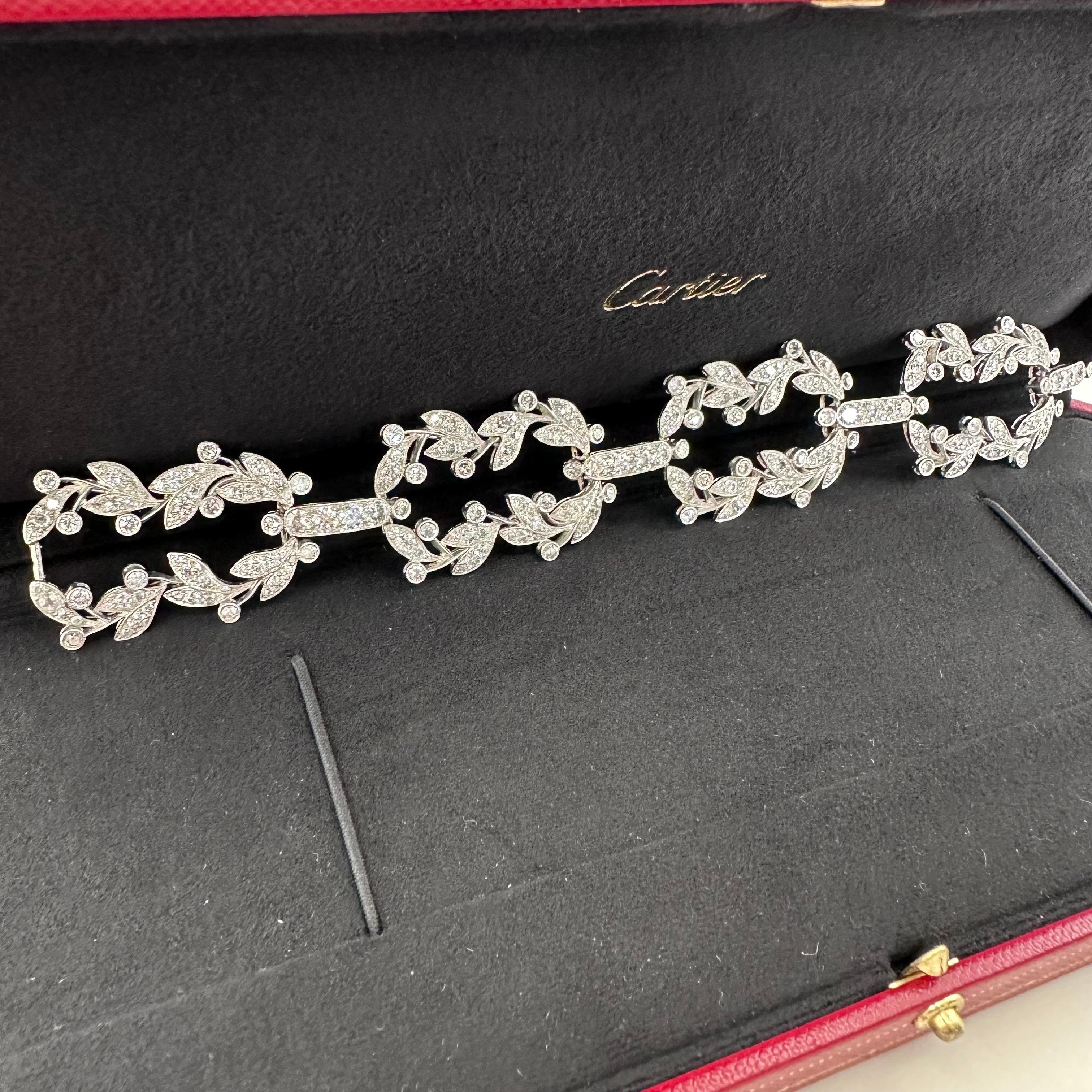Women's or Men's Cartier Paris 1910 Belle Epoque Diamond Bracelet  For Sale