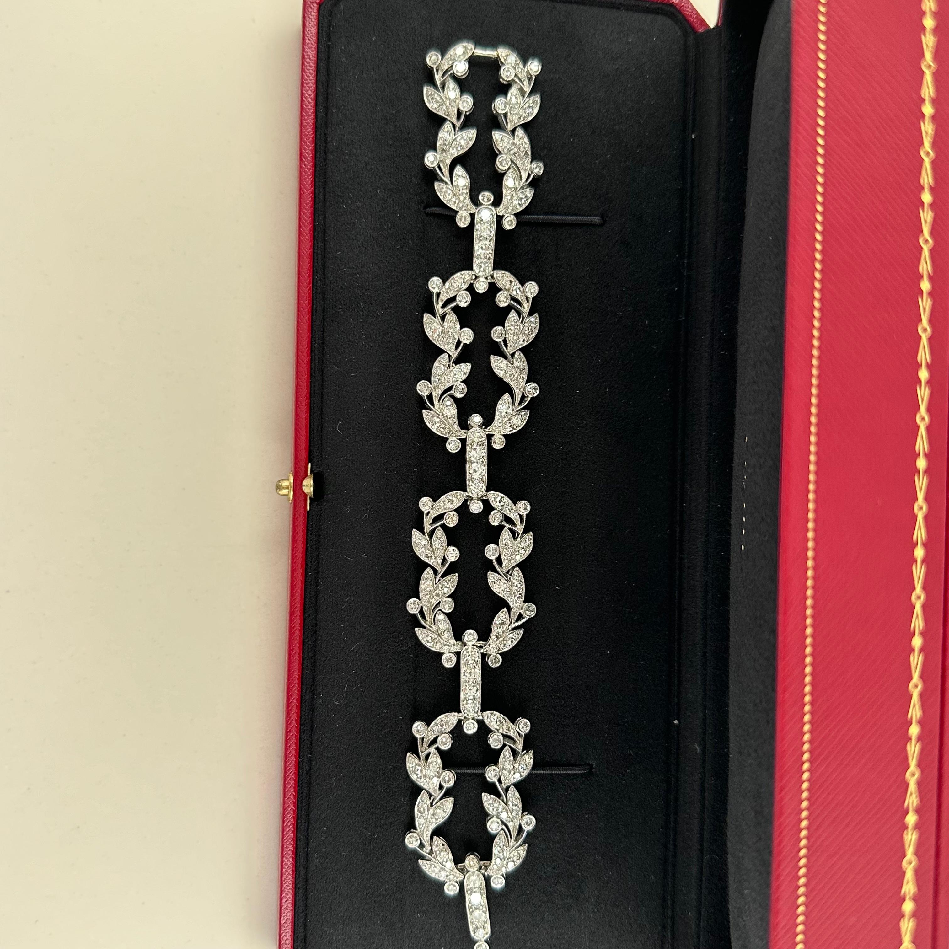 Cartier Paris 1910 Belle Epoque Diamond Bracelet  For Sale 4