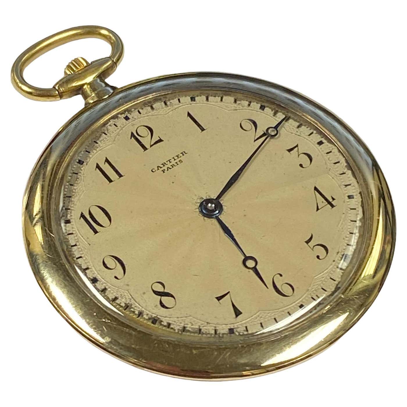Cartier Paris 1920s Yellow Gold Pocket Watch For Sale at 1stDibs ...
