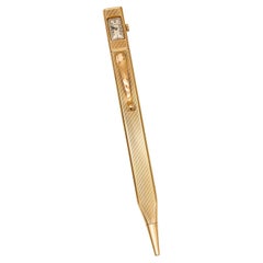Cartier Paris 1930 Art Deco Convertible Watch and Pencil in 14Kt Yellow Gold