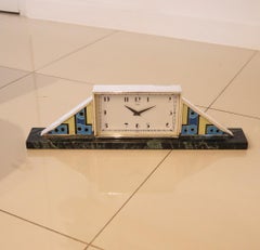 Cartier Paris 1930 Art Deco Lacquered Geometric Desk Cock In 935 Sterling Silver