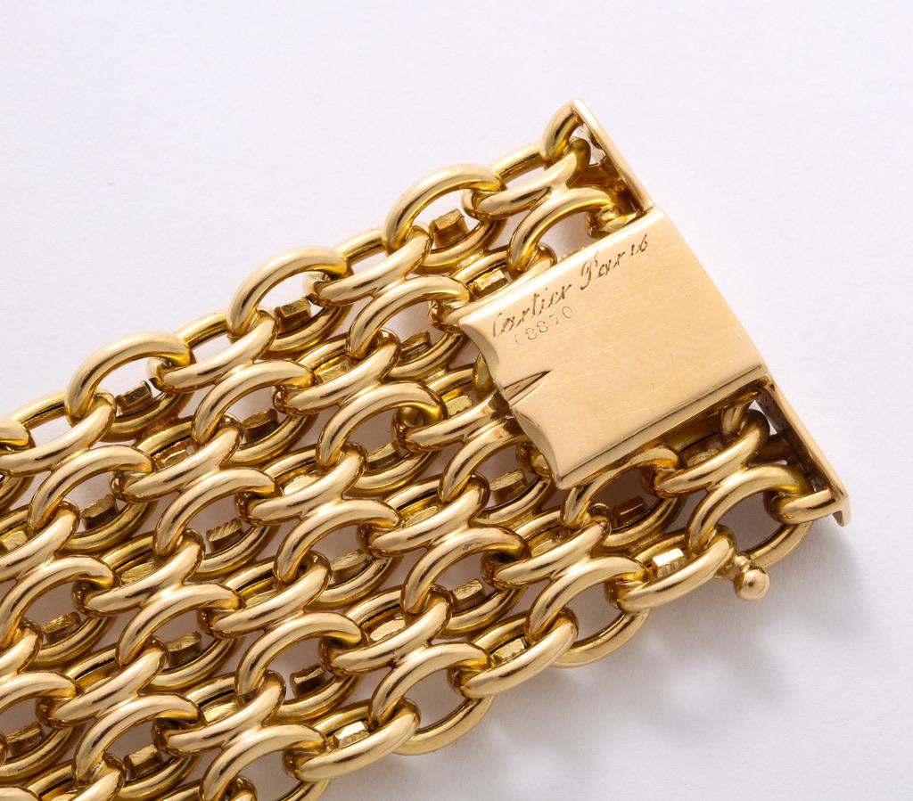 Women's or Men's Cartier Paris 1950’s Gold Bracelet