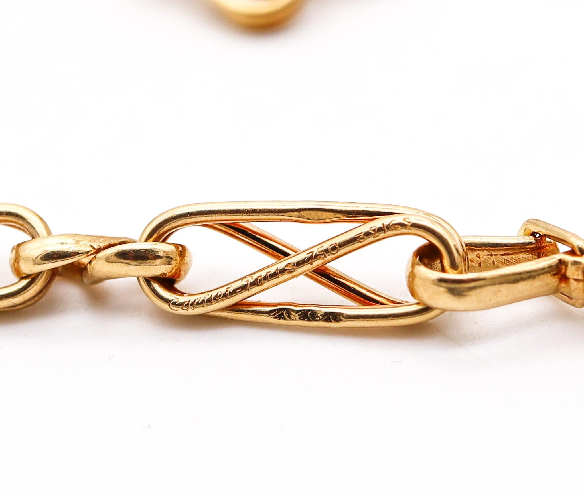 Cartier Paris 1960 George L'enfant Very Rare Geometric Chain in 18Kt Yellow Gold For Sale 1