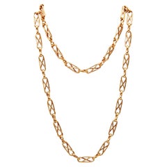 Cartier Paris 1960 George L'enfant Very Rare Geometric Chain in 18Kt Yellow Gold