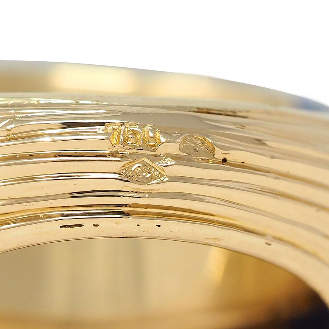 Cartier Paris 1960's 4.62 CTW Yellow Diamond Lapis 18K Gold Vintage Boule Ring 10