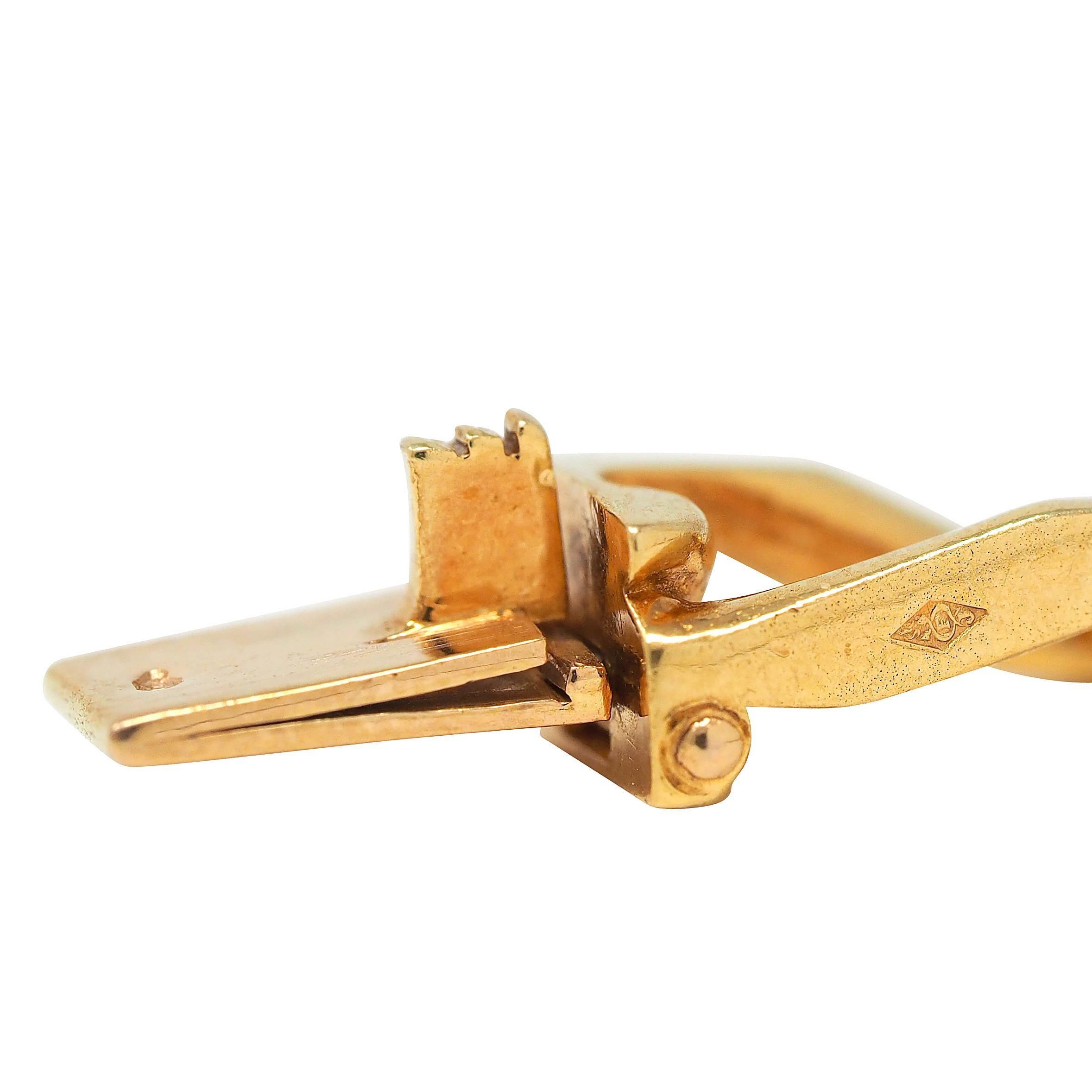 Cartier Paris 1960, smeraldo e diamante in oro giallo 18 carati, collana vintage a stazioni in vendita 3