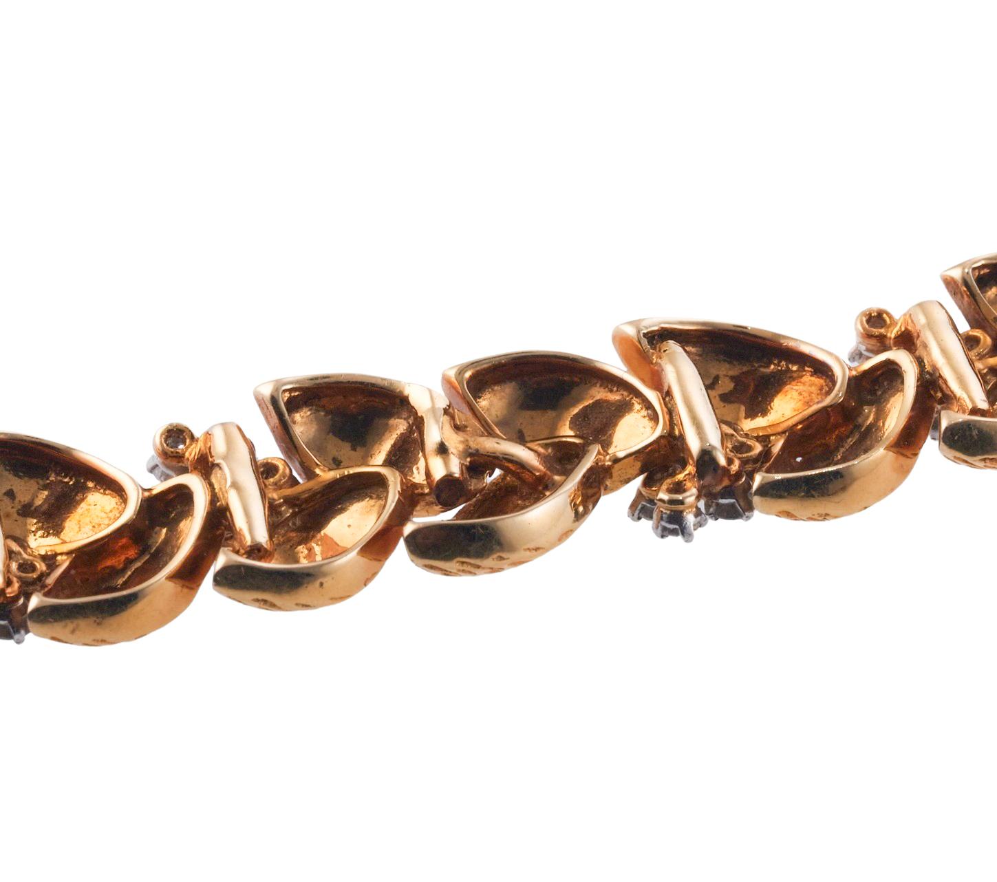 Cartier Paris 1960er Jahre Gold-Diamant-Armband im Angebot 2