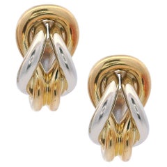 CARTIER PARIS 1960s Knot Clip Earrings in 18kt yellow Gold