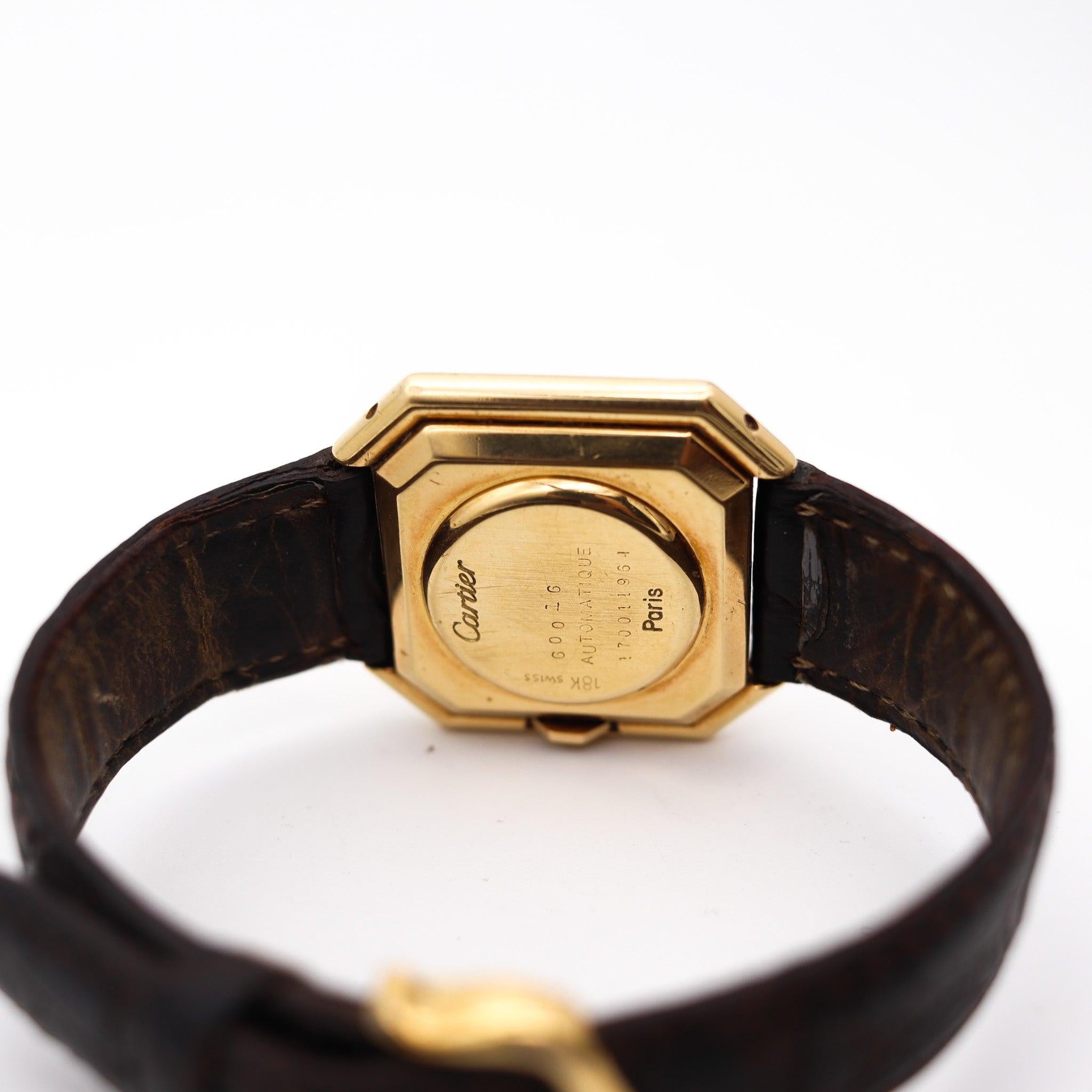 da uomo o donna CARTIER Paris 1970 Orologio da polso automatico Large Ceinture in oro giallo 18 Kt in vendita