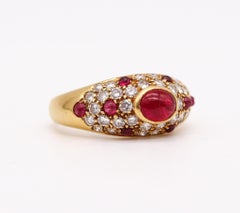 Cartier Paris 1970 Corinth Ring in 18kt Gold with 2.83ctw in Diamonds & Rubies