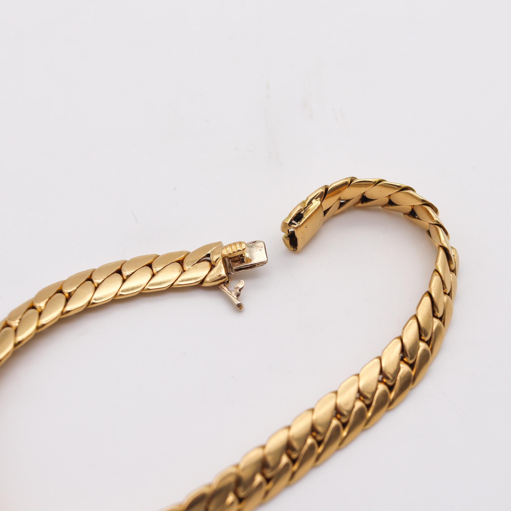 Cartier Paris 1970 Flat Curb Links Bold Bracelet In Solid 18Kt Yellow Gold 4