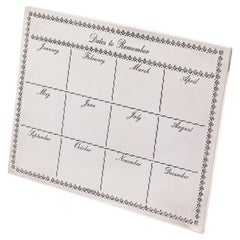 CARTIER Paris 1970 Important Dates Desk Calendar In .925 Sterling Silver In Box