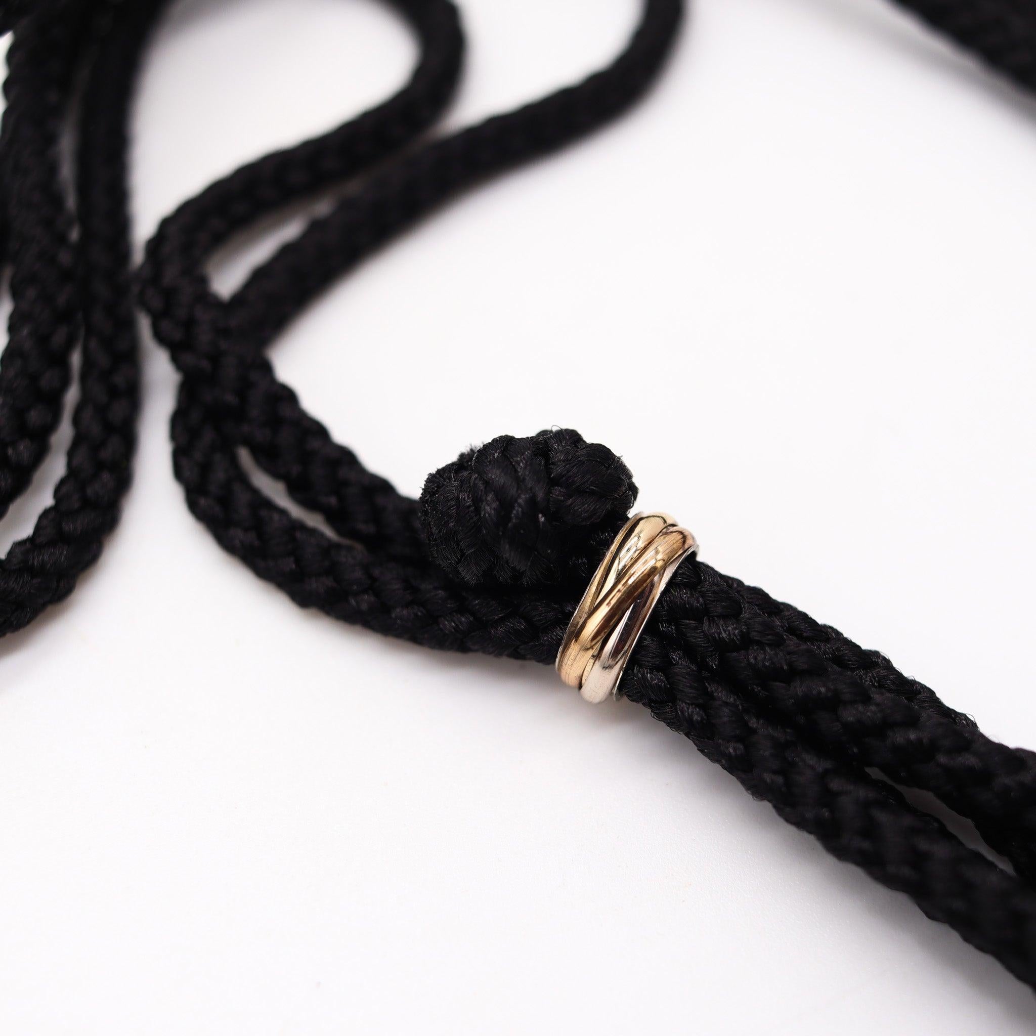 Cartier Paris 1970 Select Trinity Portafoglio in seta Mughal e oro 18 carati in vendita 2