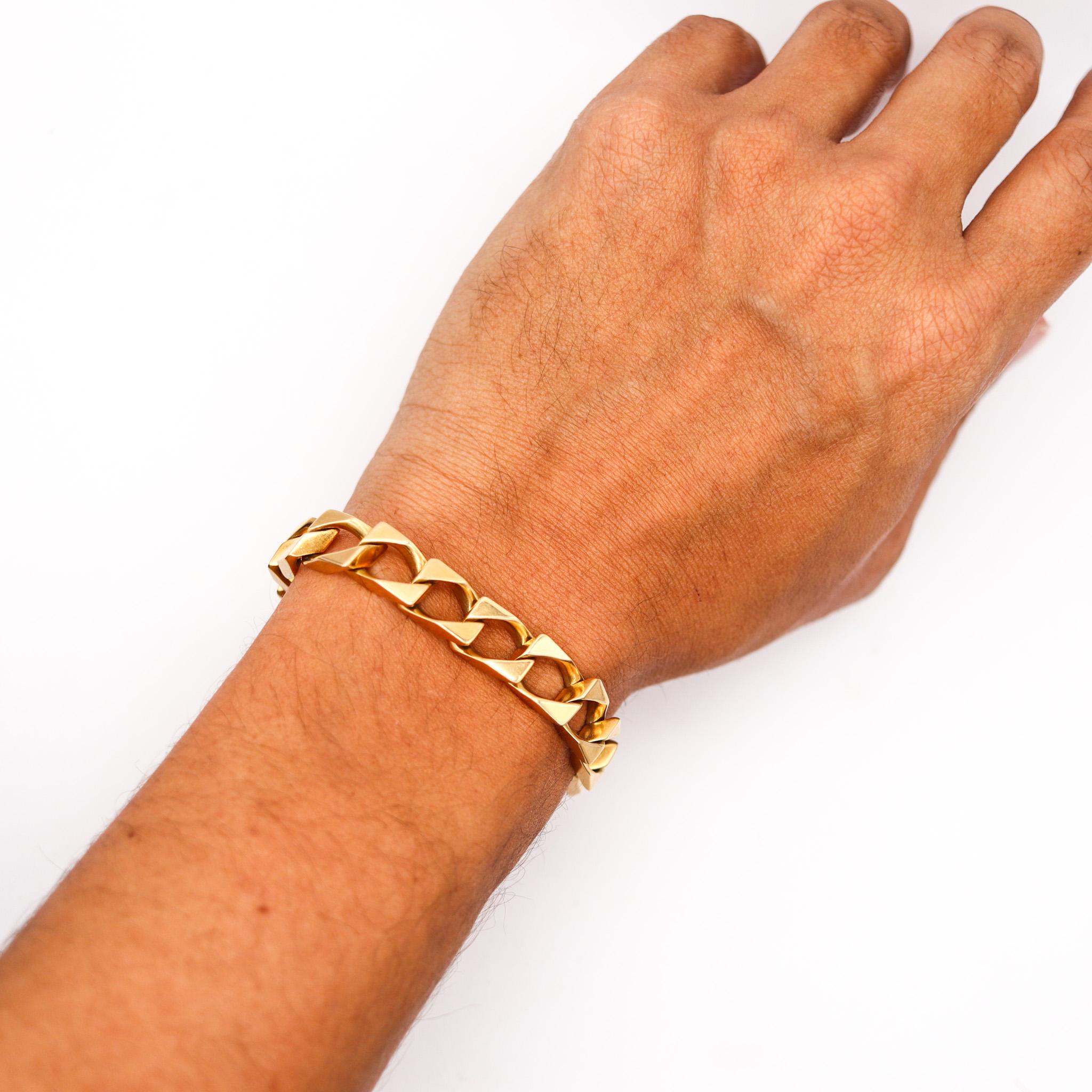 Cartier Paris 1970 Vintage Statement Geometrisches Armband aus massivem 18 Karat Gelbgold 5
