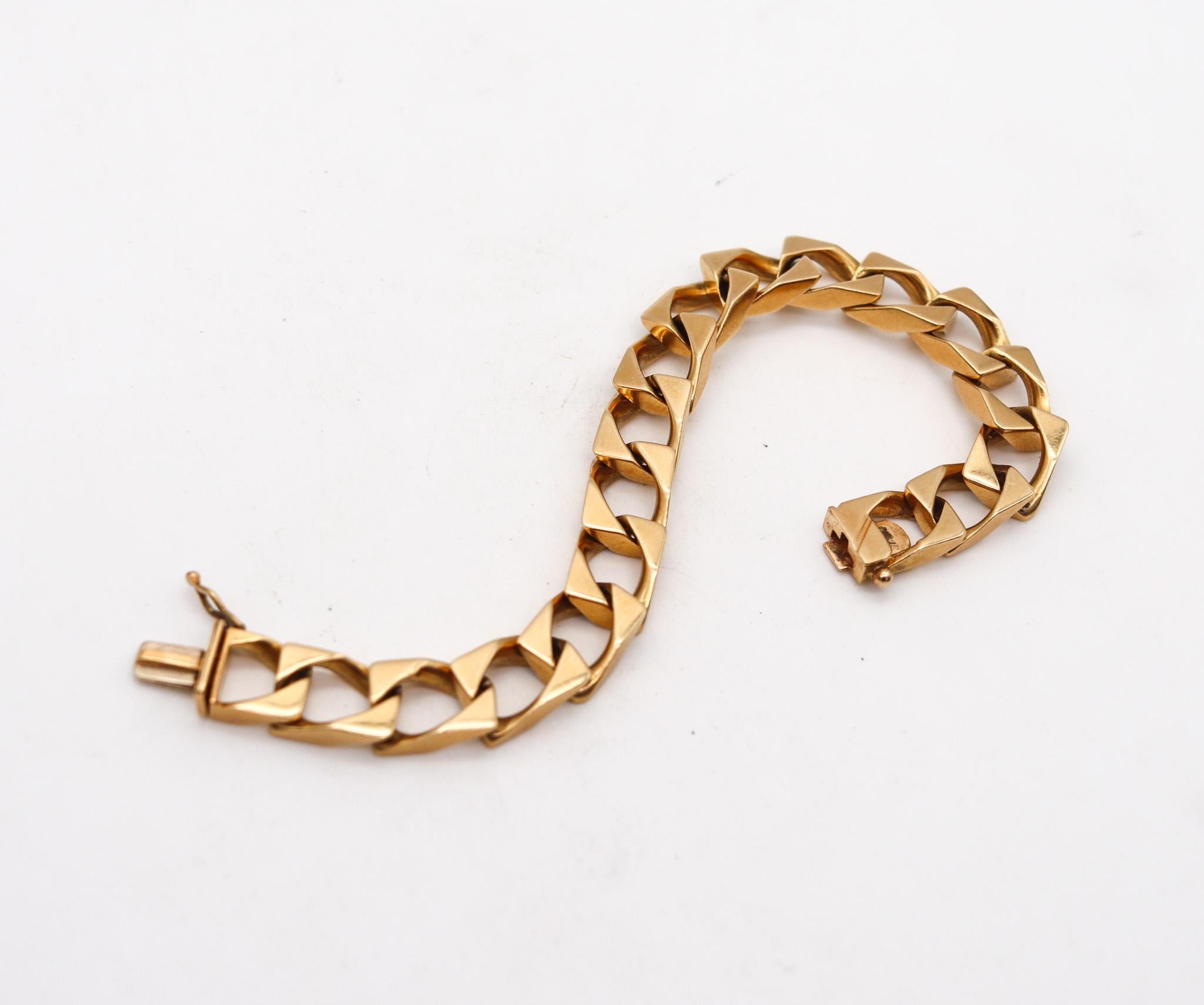 Cartier Paris 1970 Vintage Statement Geometrisches Armband aus massivem 18 Karat Gelbgold 3