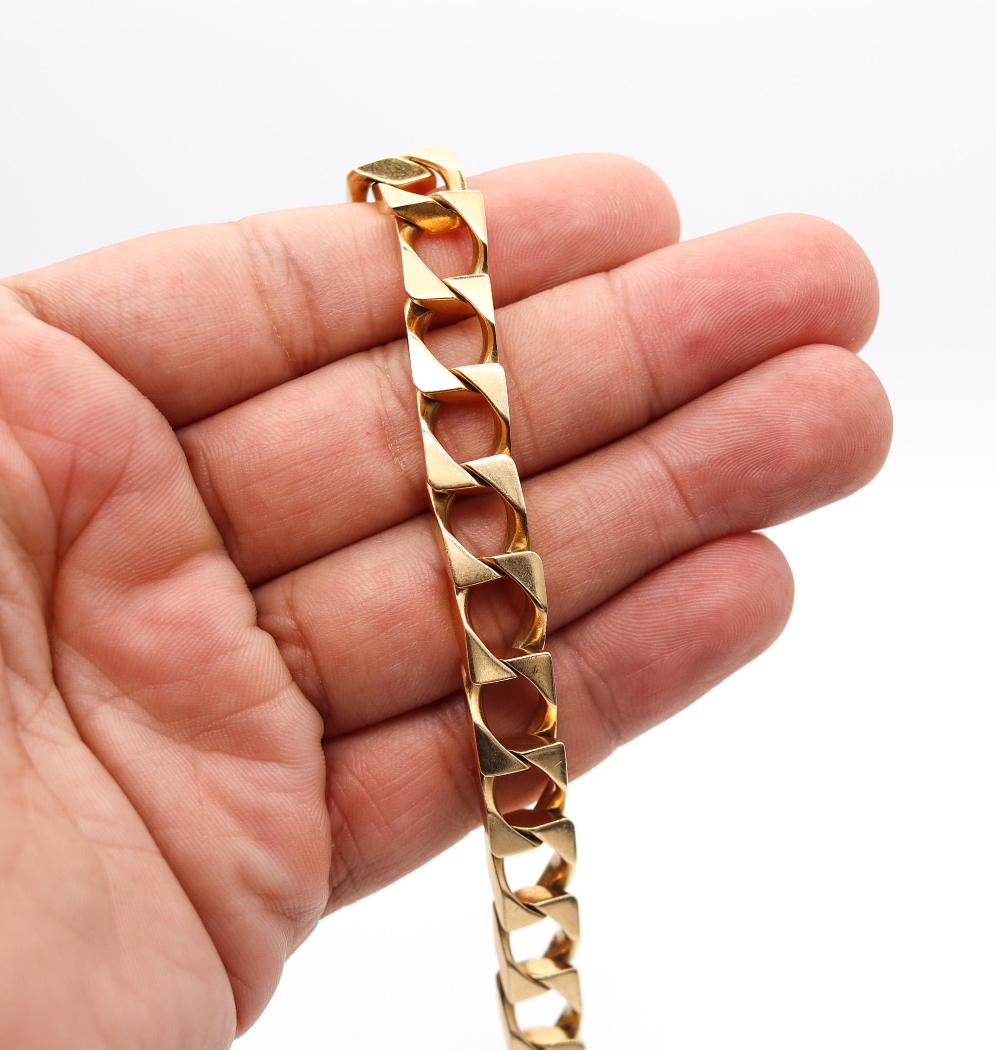 Cartier Paris 1970 Vintage Statement Geometrisches Armband aus massivem 18 Karat Gelbgold 4