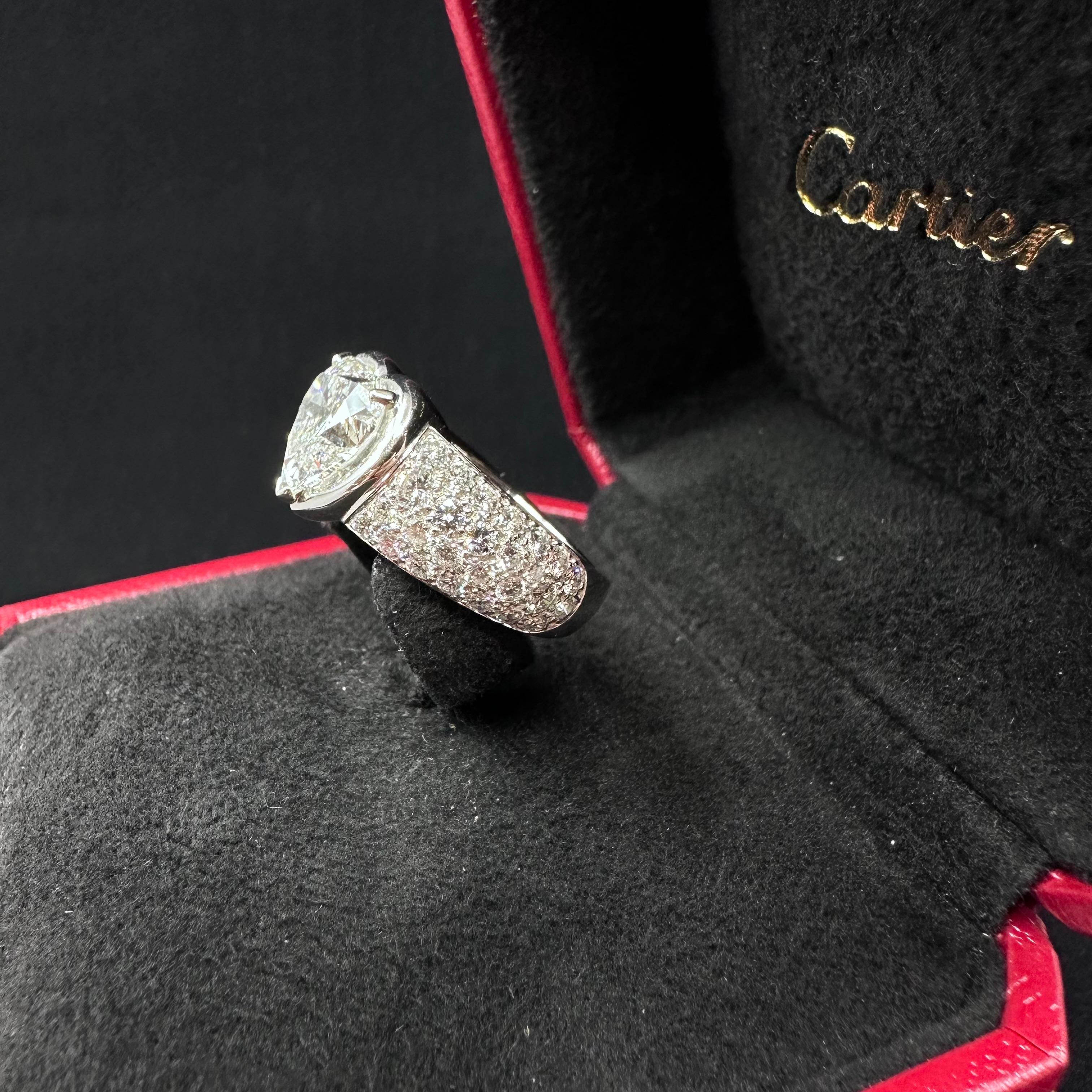 Cartier Paris 3,32 Karat D makelloser Diamantring  im Angebot 5