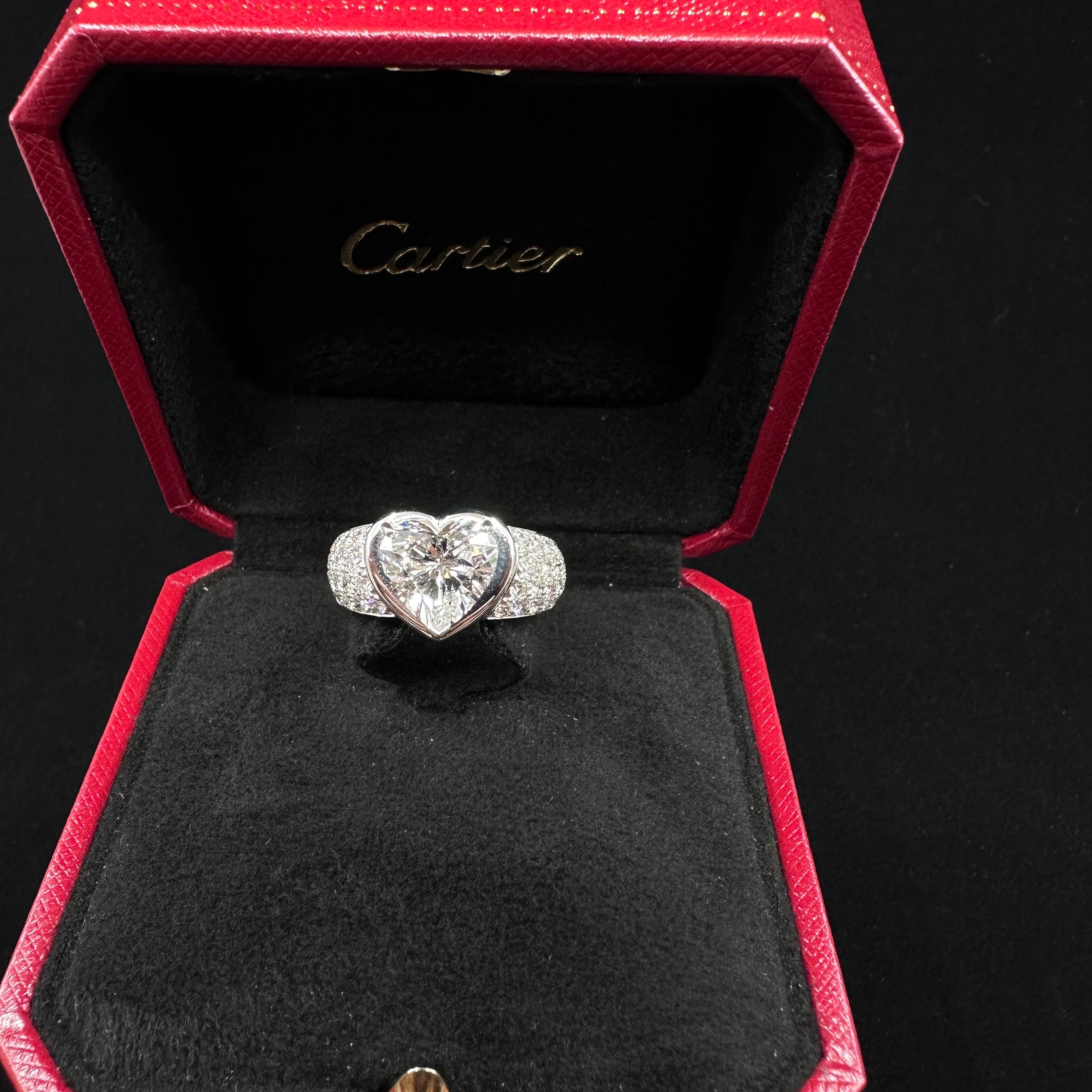Cartier Paris 3,32 Karat D makelloser Diamantring  im Angebot 6