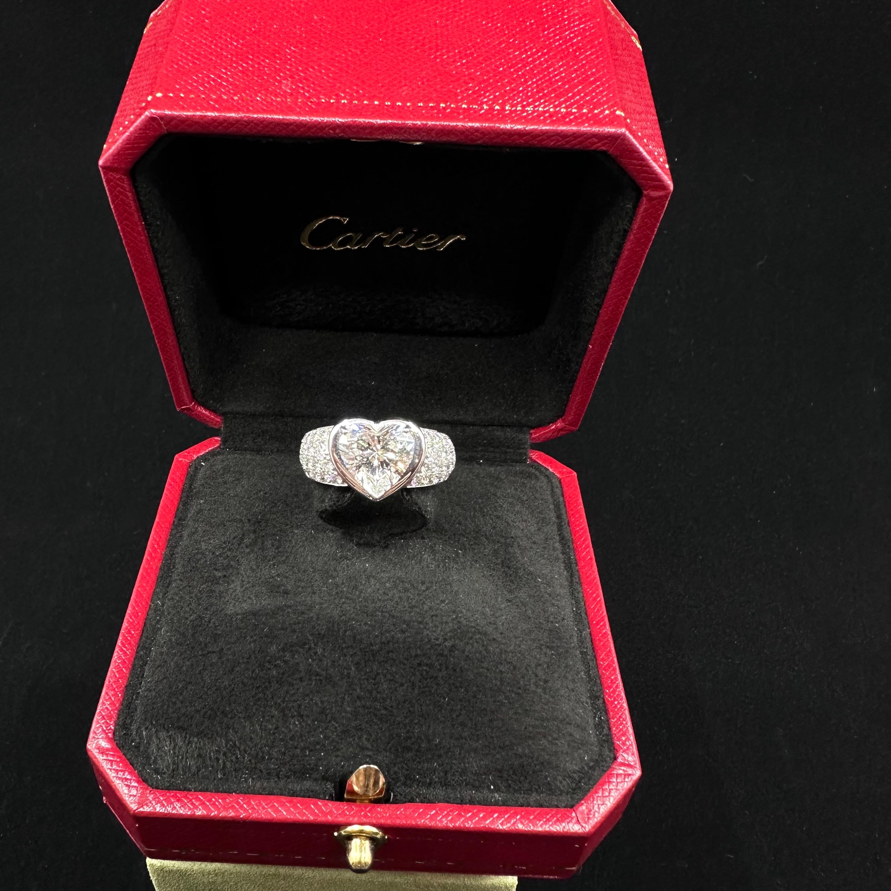Cartier Paris 3,32 Karat D makelloser Diamantring  im Angebot 7