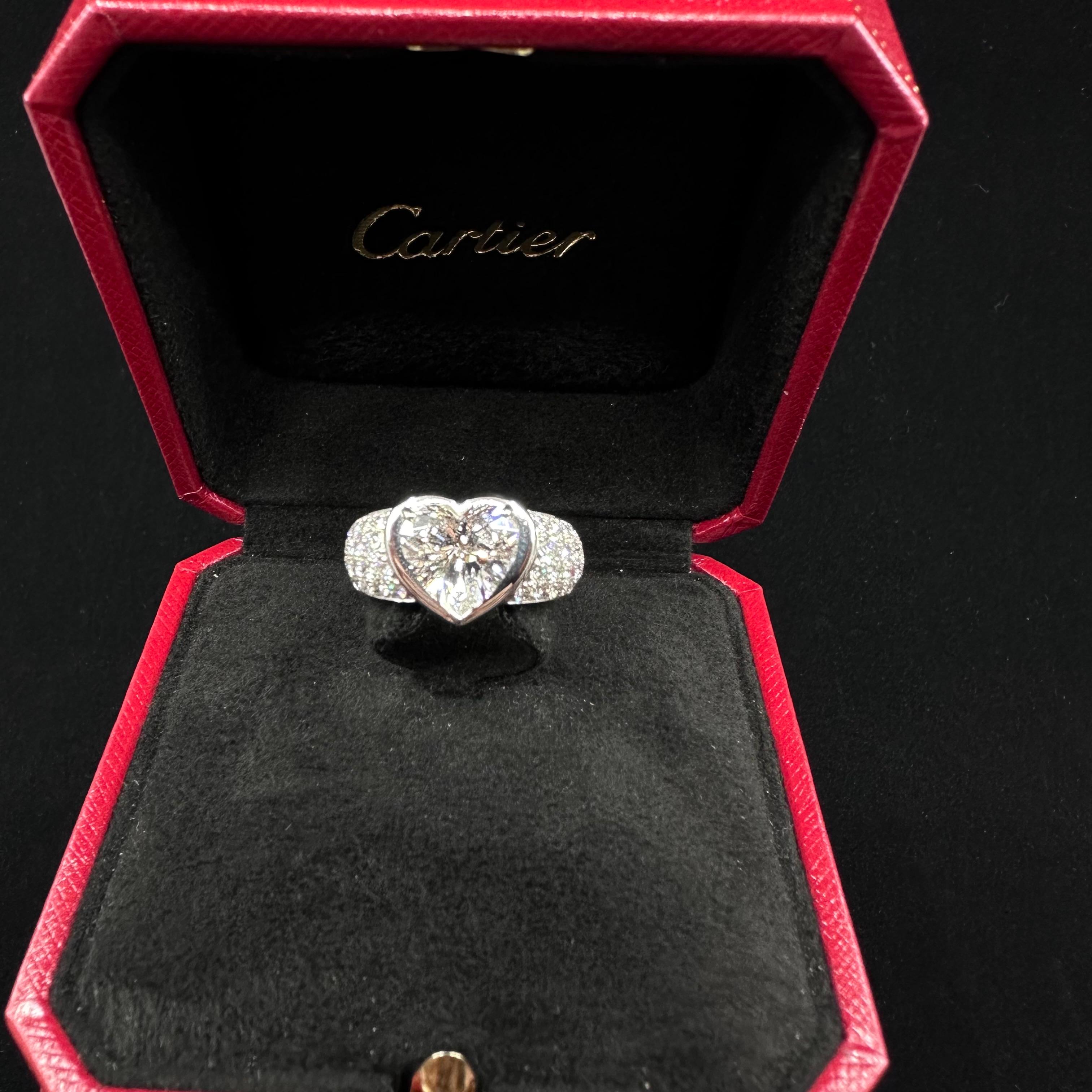 Cartier Paris 3,32 Karat D makelloser Diamantring  im Angebot 8