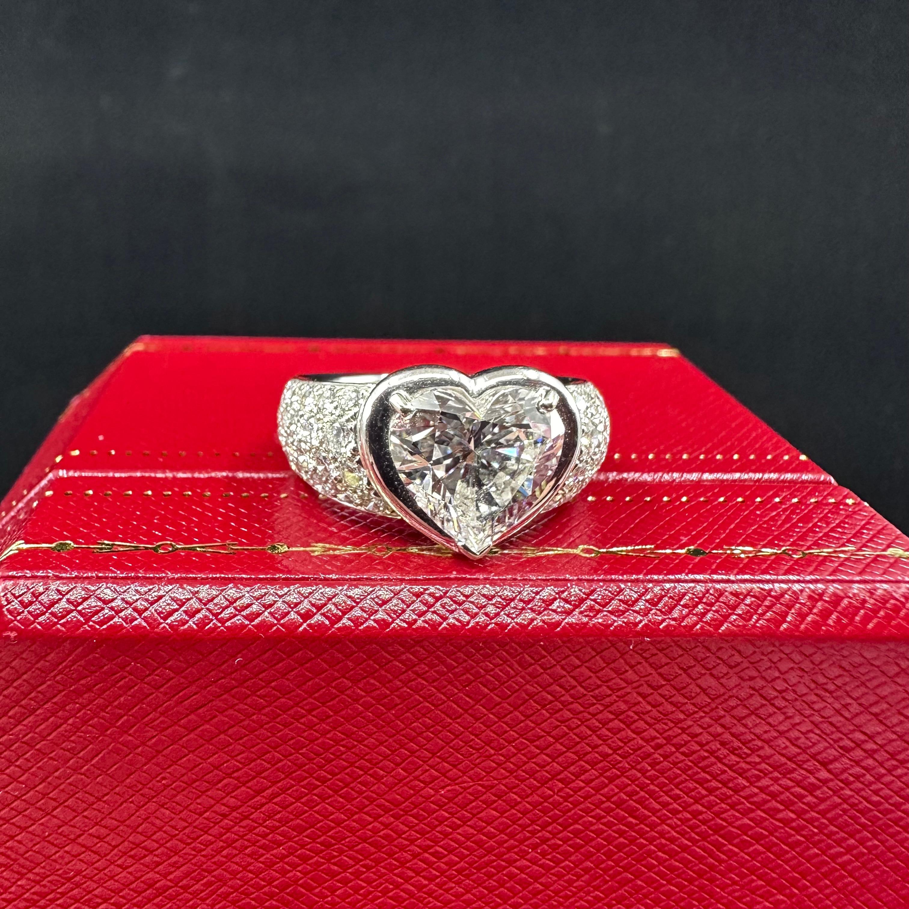 Cartier Paris, bague sans défaut en diamants 3,32 carats D  Excellent état - En vente à Beverly Hills, CA