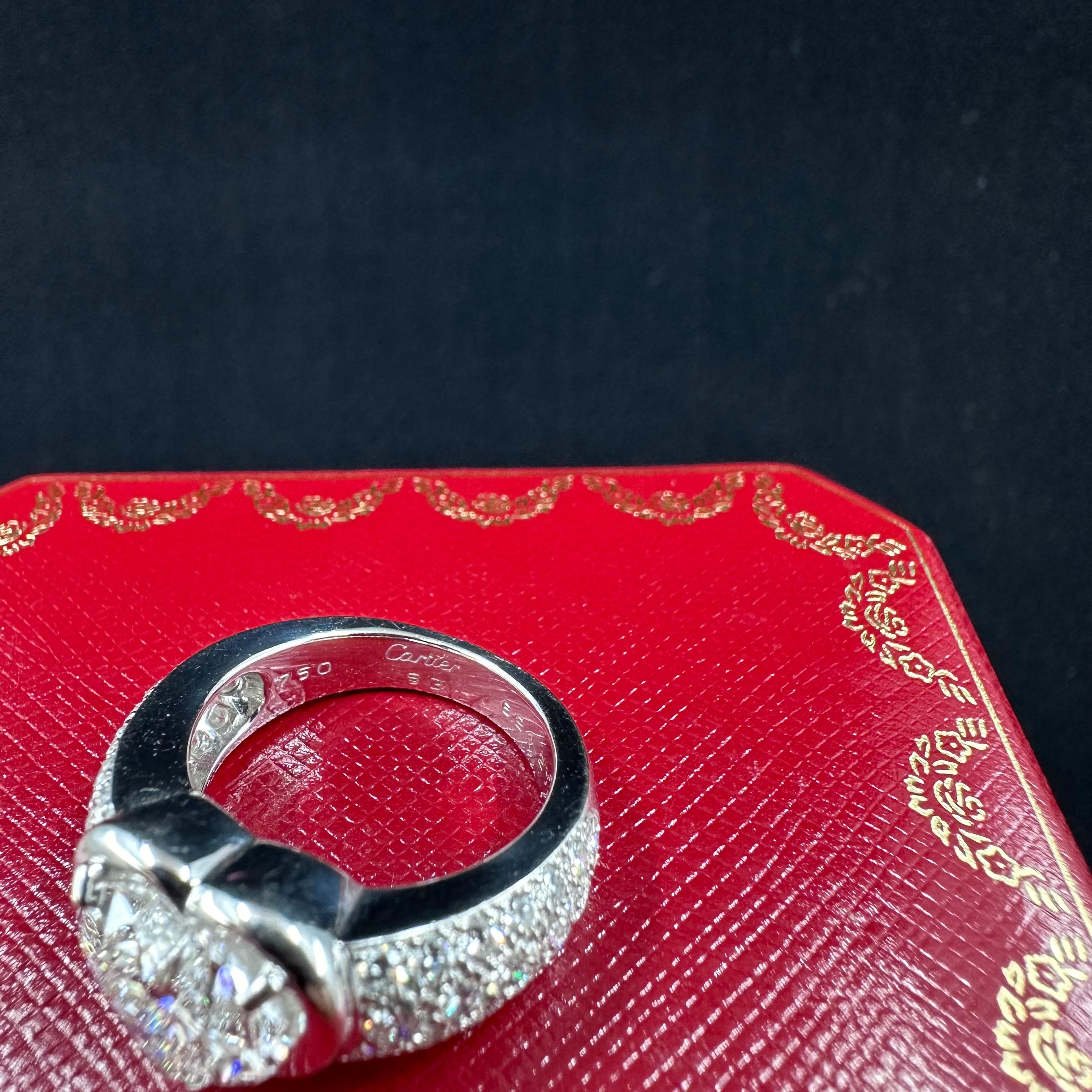 Cartier Paris 3.32 ct D Flawless Diamond Ring  For Sale 3