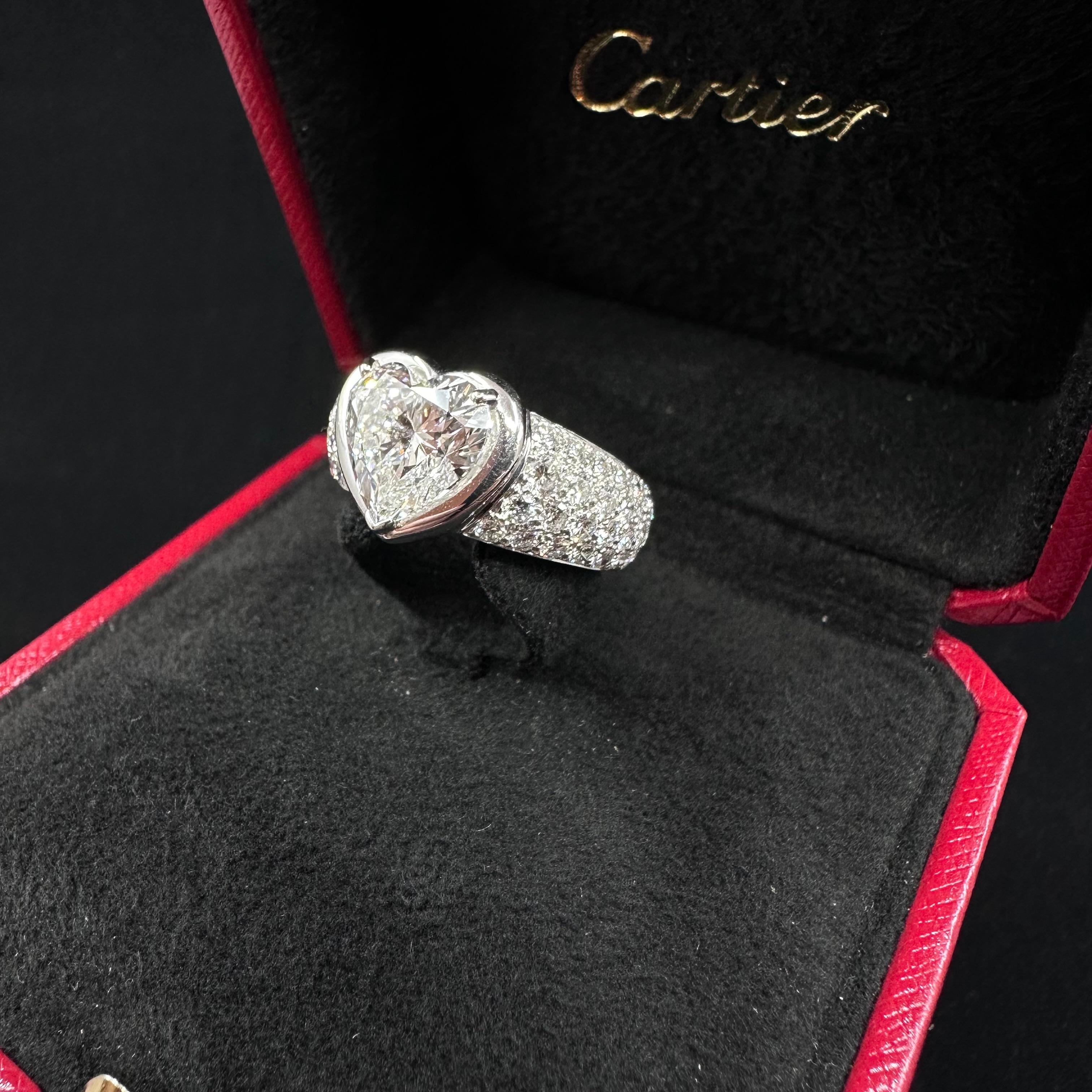 Cartier Paris 3,32 Karat D makelloser Diamantring  im Angebot 4