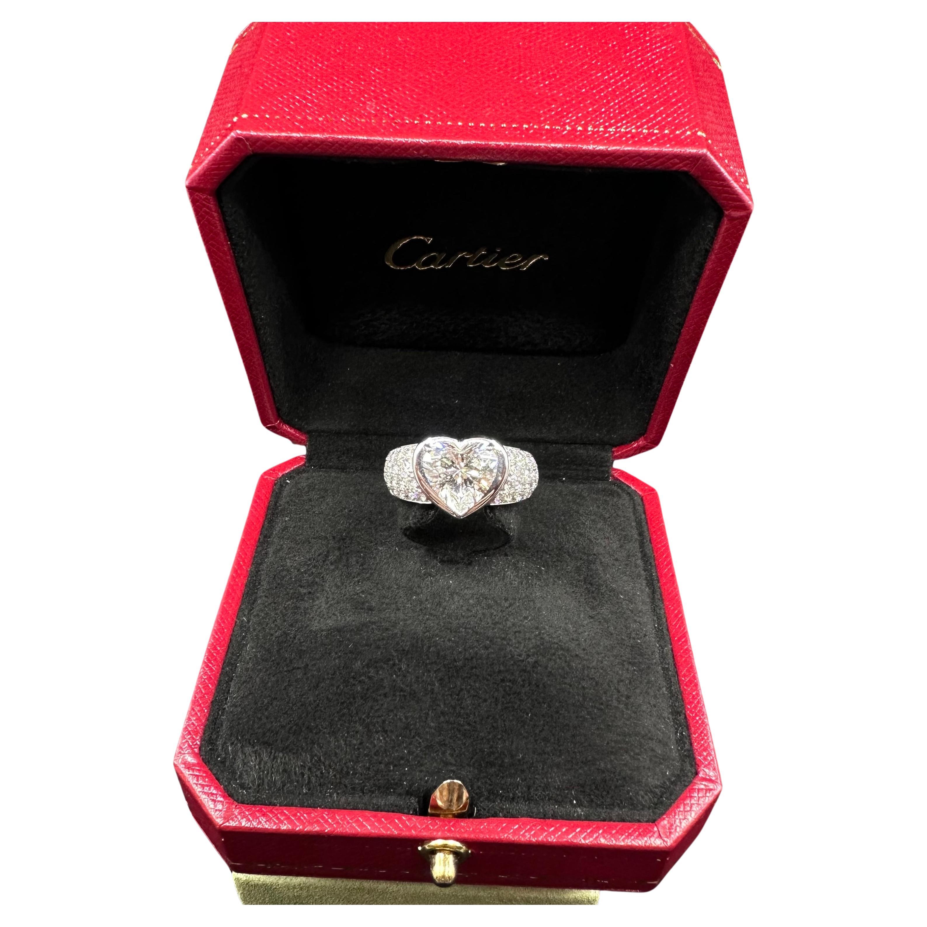 Cartier Paris, bague sans défaut en diamants 3,32 carats D  en vente