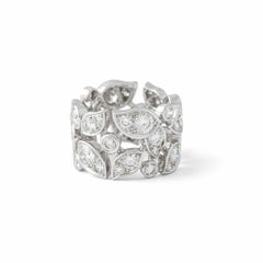 Cartier Diamond Leaf White Gold 18K Ring