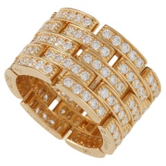 Cartier Paris 5-Row Diamond Maillon Panthère Ring