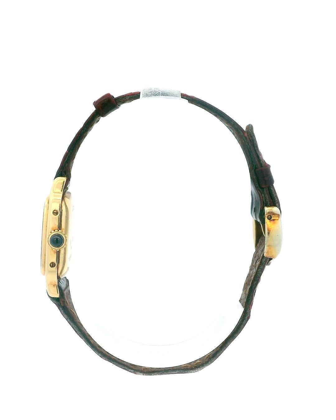 Cartier Paris 7825 18K  Mechanische Vintage-Uhr aus Gelbgold im Angebot 3