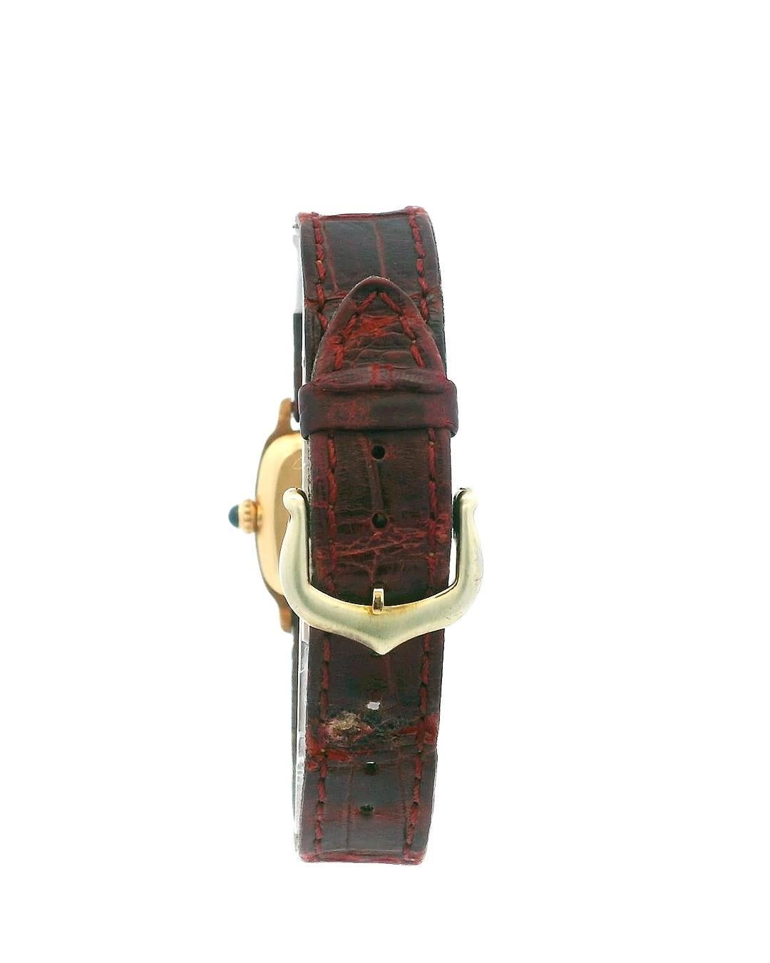 Cartier Paris 7825 18K  Mechanische Vintage-Uhr aus Gelbgold im Angebot 4