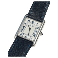 Cartier Paris 925 Sterling Classic Tank Unisex Quartz Wrist Watch