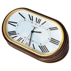 Orologio a fisarmonica Cartier Paris con data e quadrante bianco con numeri romani, CIRCA 1980